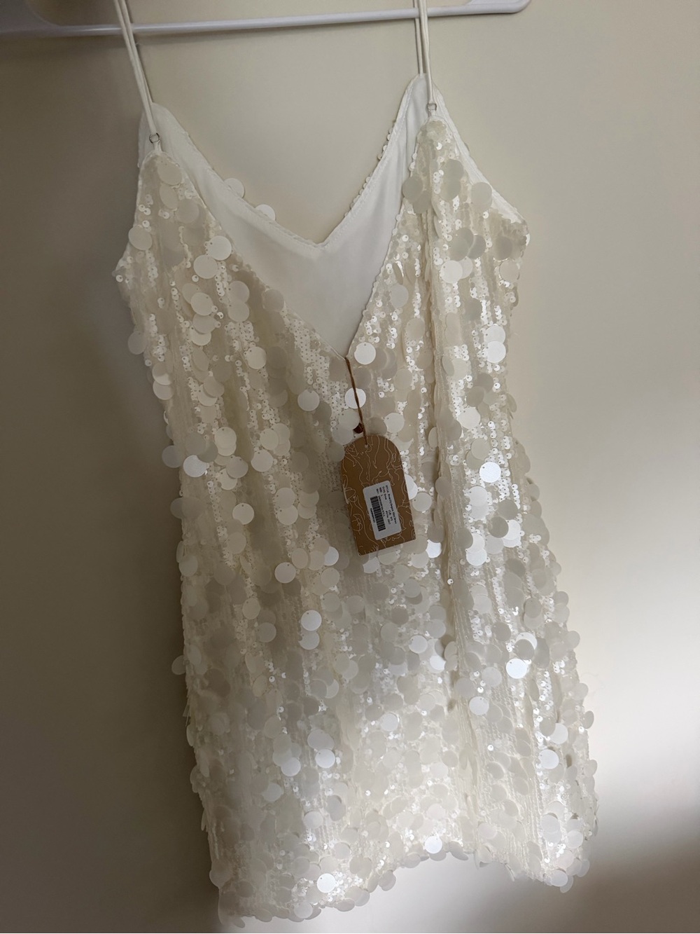 Meshki Romilly Ivory Sequin Mini Dress - Picture 4 of 4